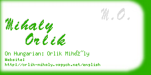 mihaly orlik business card